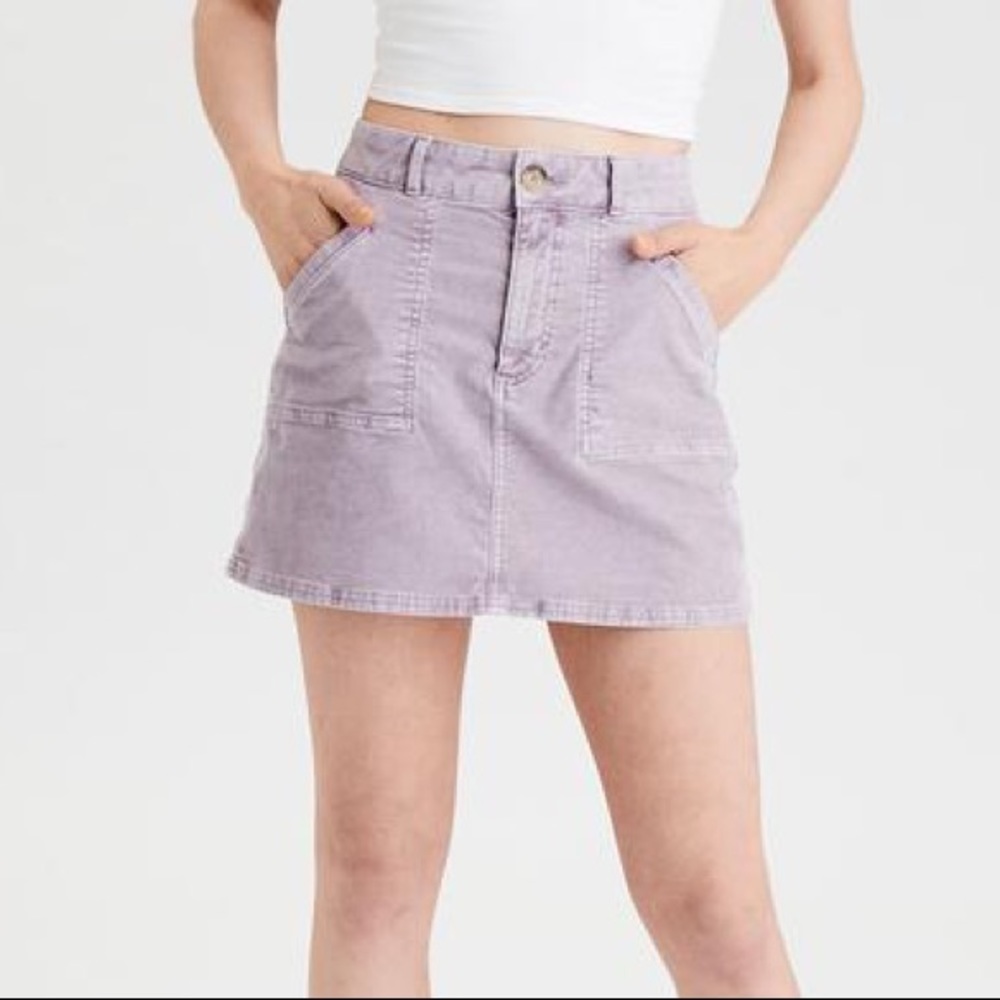 American Eagle Purple Corduroy Skirt